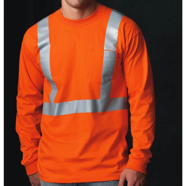 USA-Made High Visibility Long Sleeve Pocket T-Shirt Thumbnail