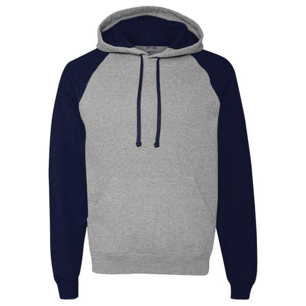 Nublend® Colorblocked Raglan Hooded Sweatshirt Thumbnail